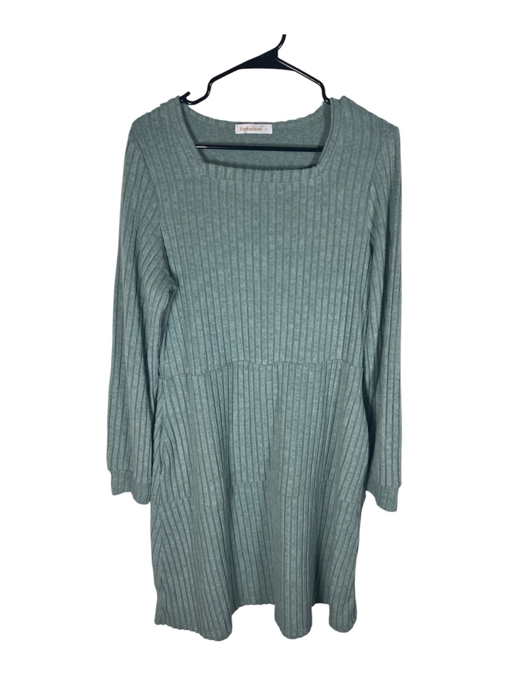 Long Sleeve Ribbed Knit Sweater Dress Women’s Size L